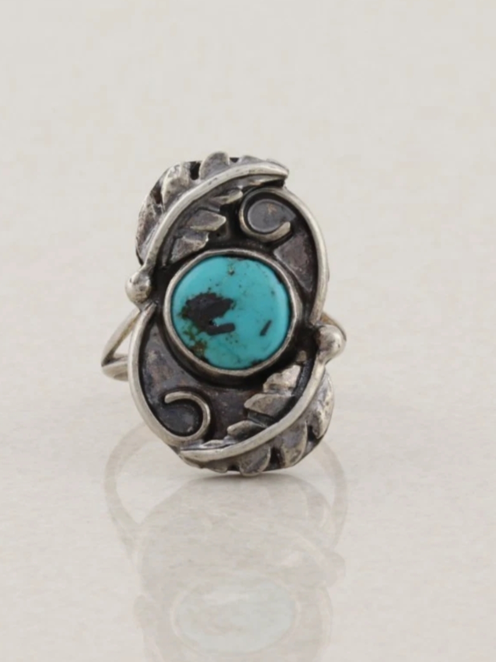 Sterling Silver Turquoise Statement Ring - Blue Stone - Picture 2 of 6